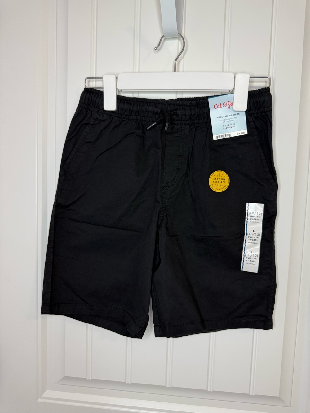 NWT Cat & Jack Black Pull-On Shorts with Pockets - Black
